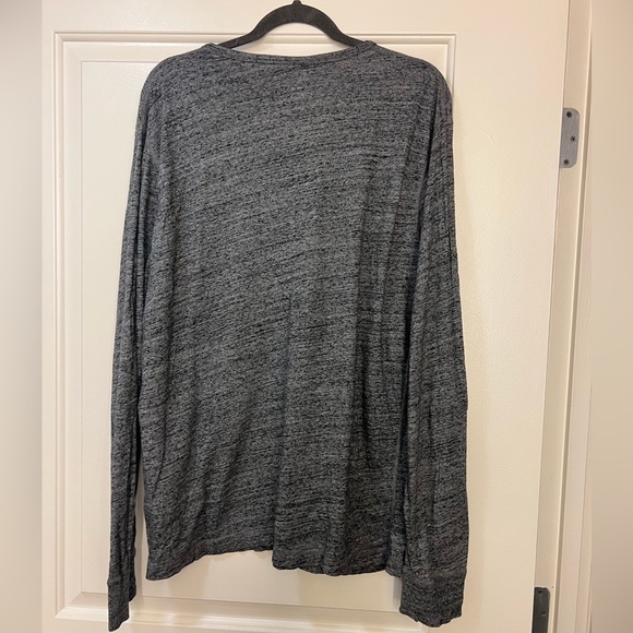 J CREW LONG SLEEVE KNIT HENLEY SHIRT Heather Gray METAL BUTTONS-slim XL - Picture 4 of 4